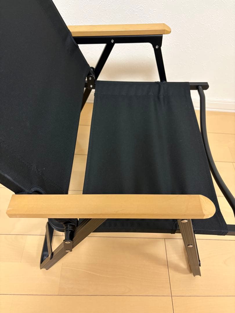 ハイランダー　アルミデッキチェア　ブラック　4脚セット