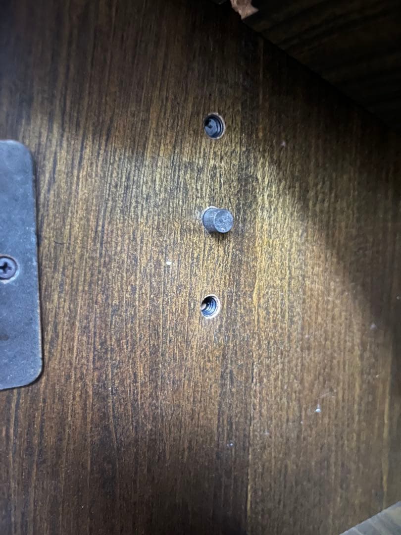 木製食器棚 ガラス扉付き ブラウン