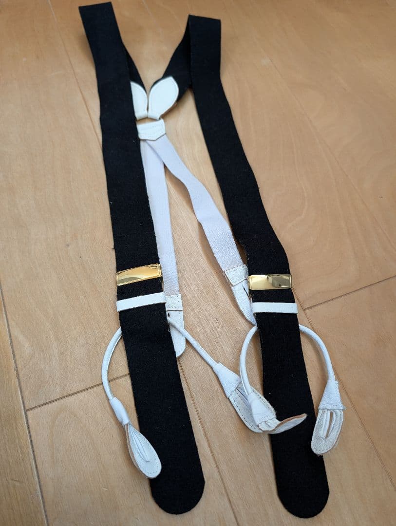  Thurston サスペンダー 4本セット／ボタン留め用 革エンド