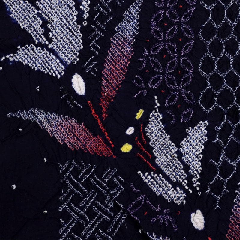 《剱持★手縫い仕立て＋色留め＋『有松鳴海絞』華麗な花模様■反25-98》