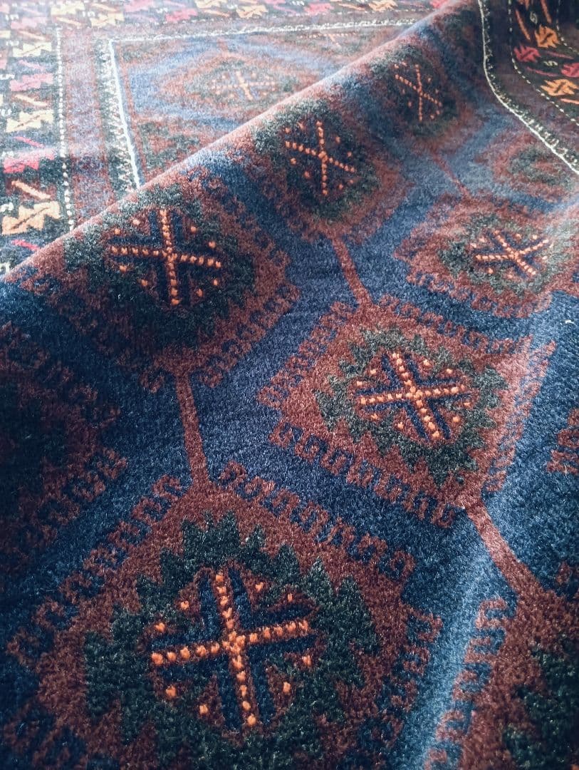 専用です。美品♪　漆黒のバルーチラグ　アフガニスタン　ビンテージ