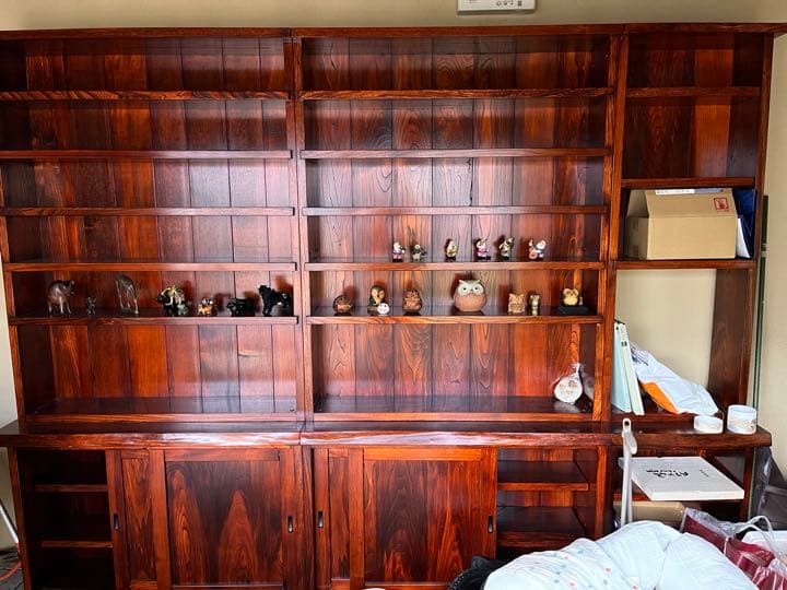 欅漆塗り　飾り棚　①