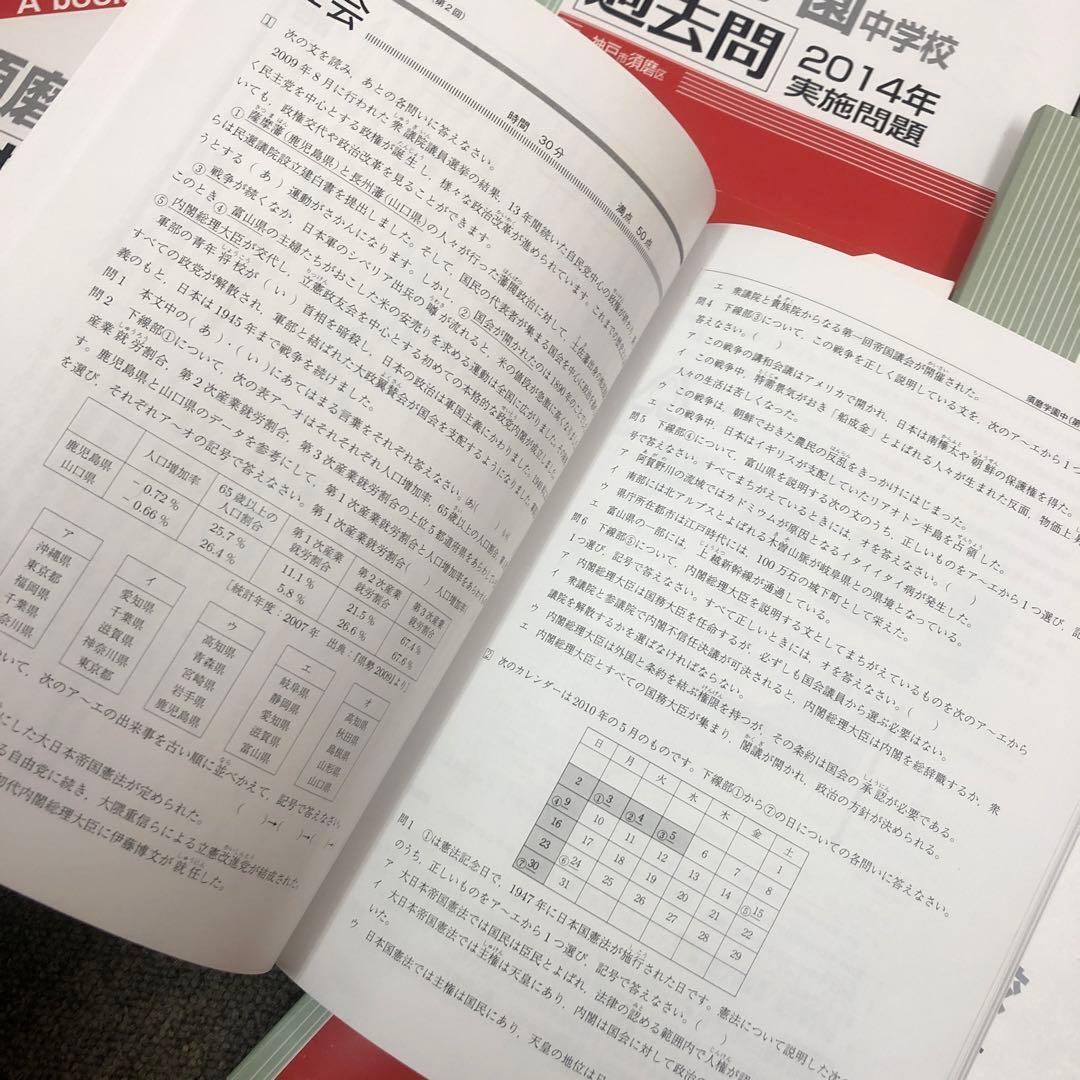 須磨学園中学校　過去問2010〜2019年　10年分　10冊　中古