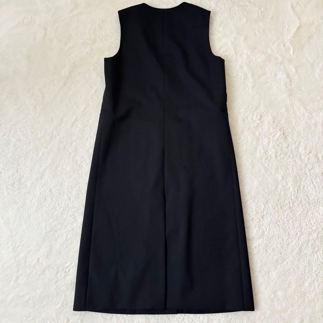 美品　theory luxe ロングジレ　Salind 黒　38