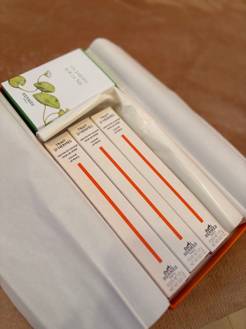 新品未使用 エルメス ナイルの庭＆乳液 トレ ドゥ リップペンシル3本セット