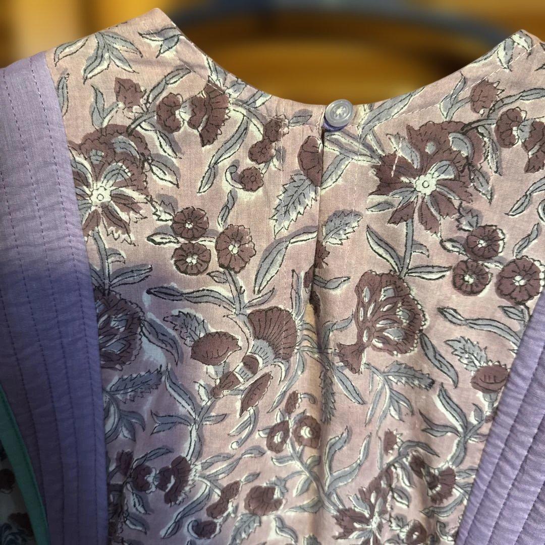 Saruche インド綿 ロング ワンピース アフガン ドレス