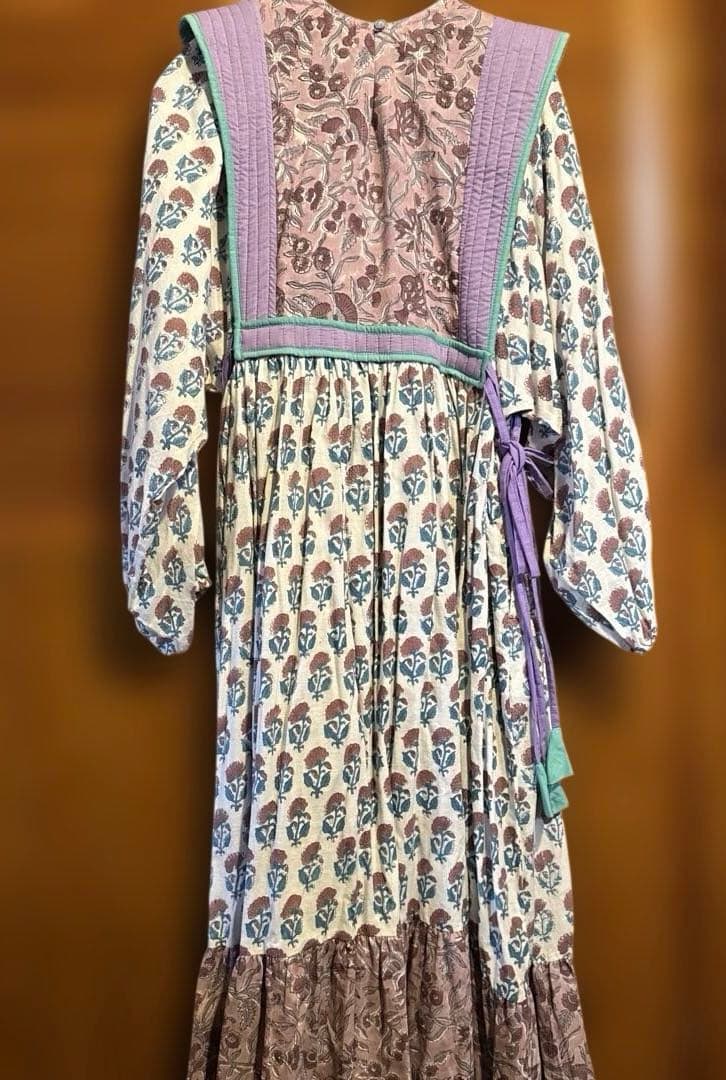 Saruche インド綿 ロング ワンピース アフガン ドレス