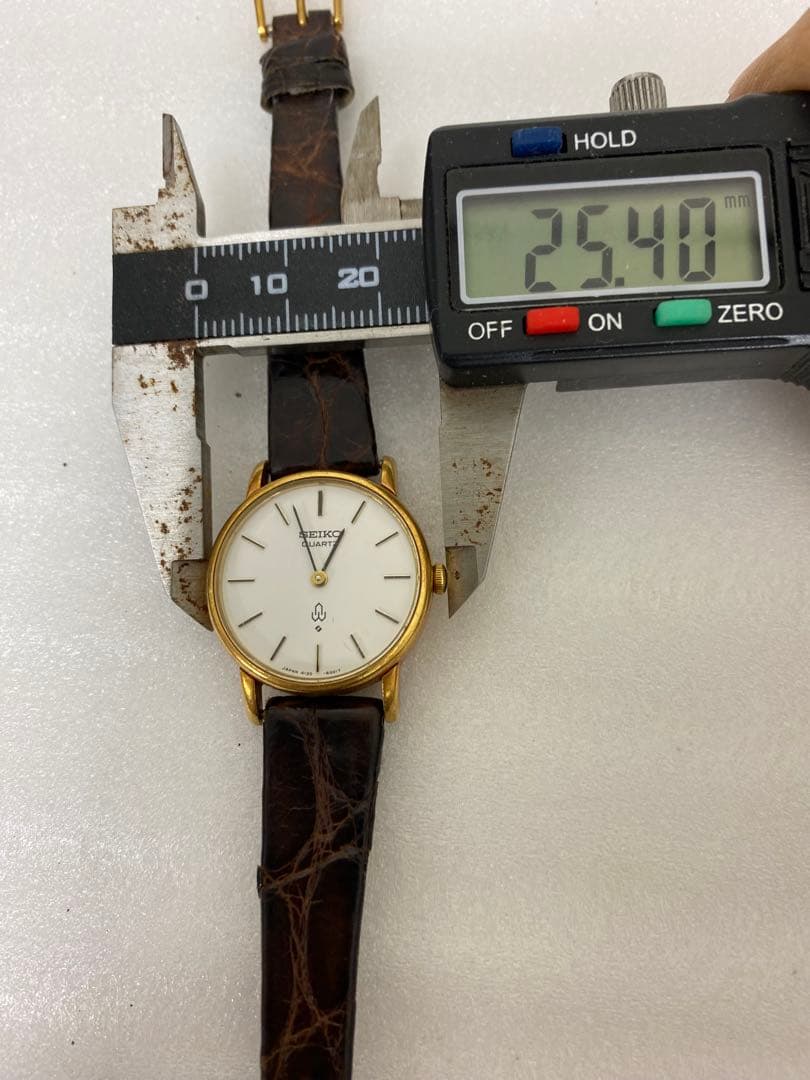 3-2253 SEIKO クォーツ18K 4130-6010レディース腕時計