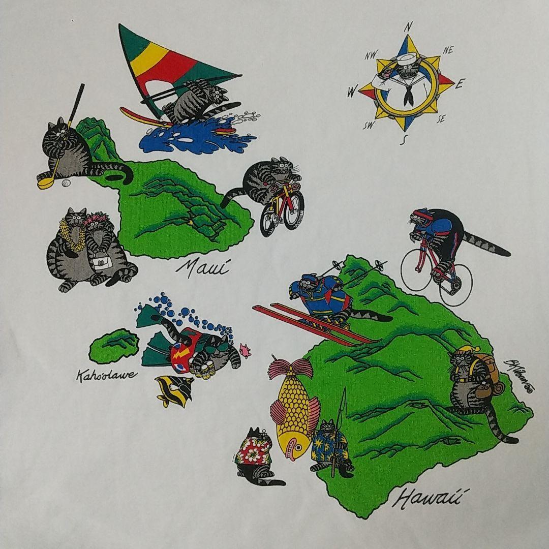 超人気☆USA製 クリバンキャット ハワイ 島々 スウエット XL～3L相当