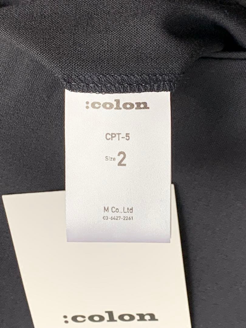 ま*も様 Colon ベルトレス スラックス M ネイビー トロピカルウール 日