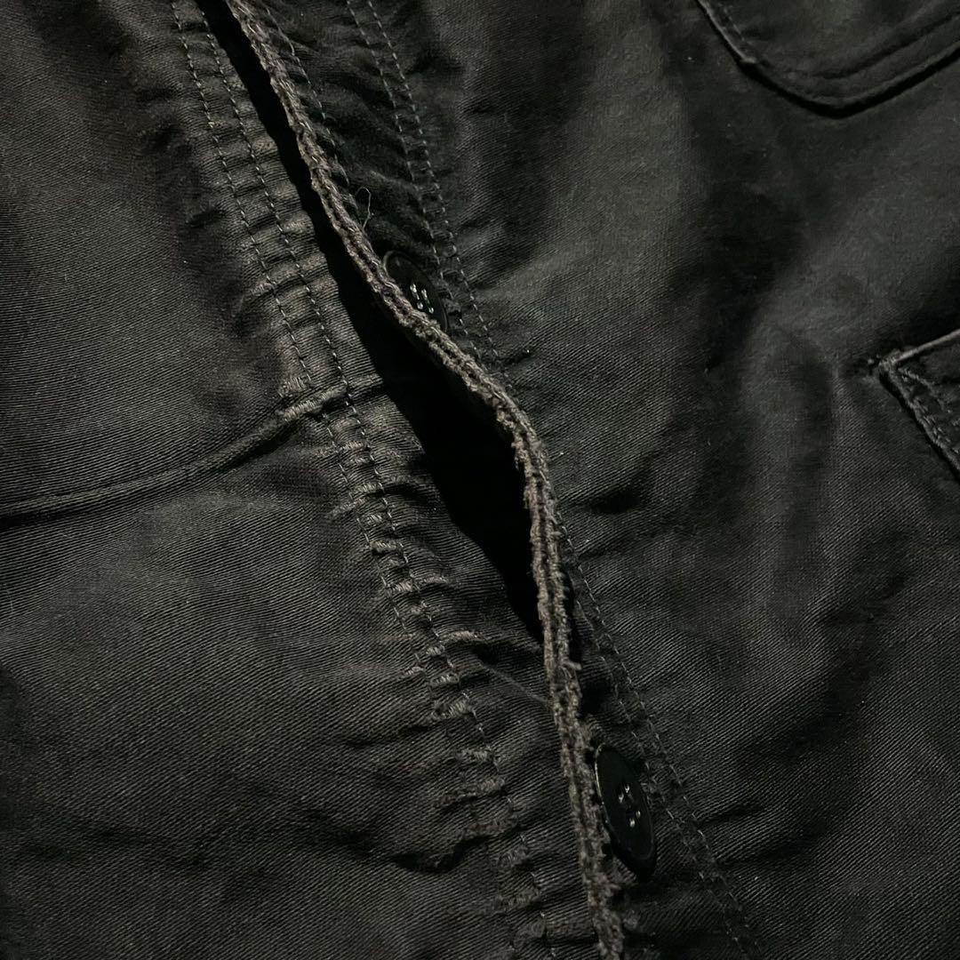 70’s Adolphe Lafont ブラックモールスキンジャケット フェード