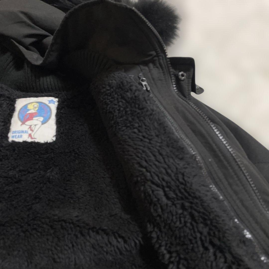 レア✨00s y2k SLY N3Bラクーンファー　ボアライナー　モッズコート