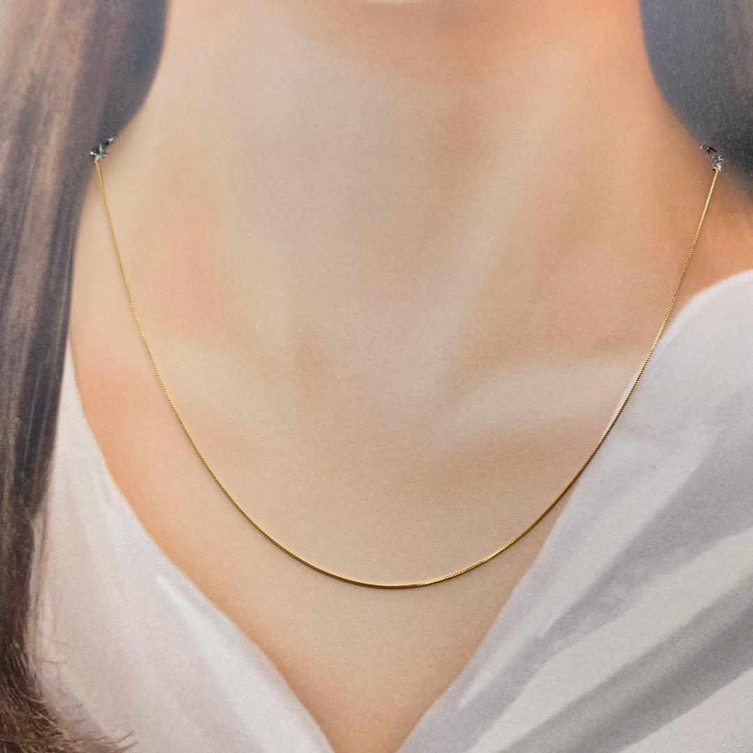 ❤️新品日本製✨人気18金✨k18刻印ありベネチアンネックレス✨40cm幅0.5㎜