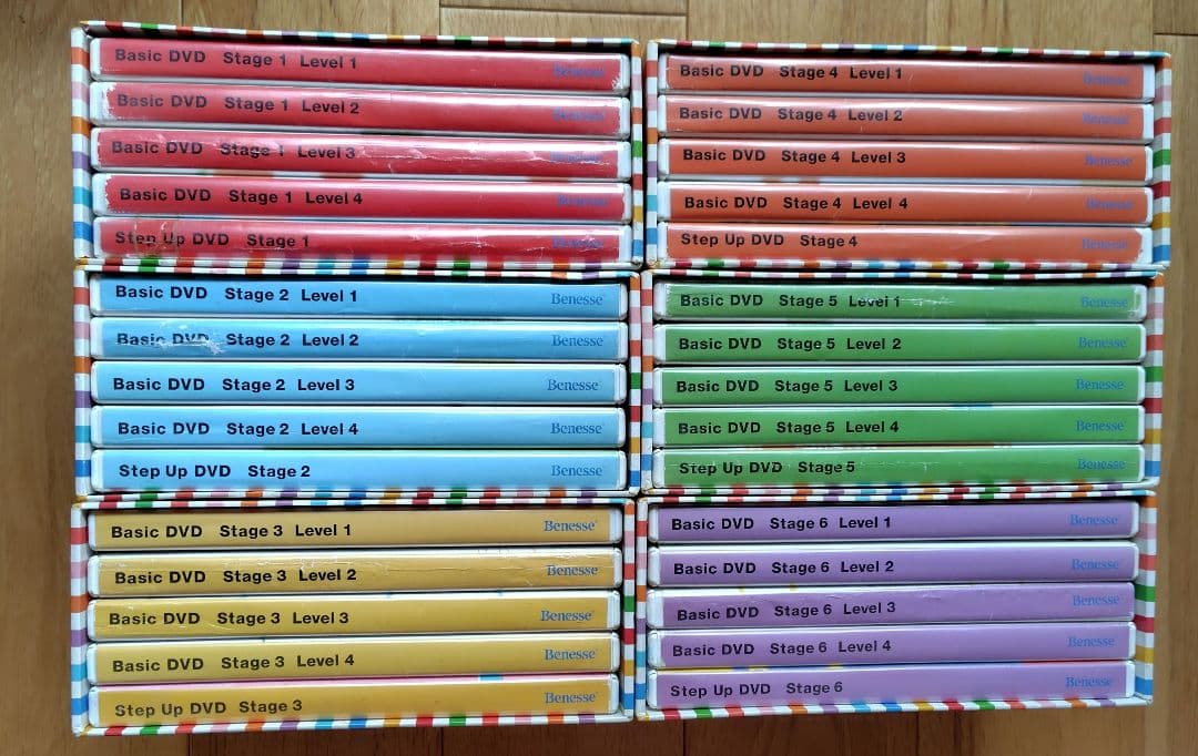 ワールドワイドキッズベネッセ正規購入英語教材DVD30枚CD12枚