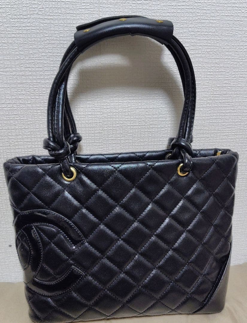 ♡CHANEL♡ 黒 レザートートバッグ キルティング✨美品✨
