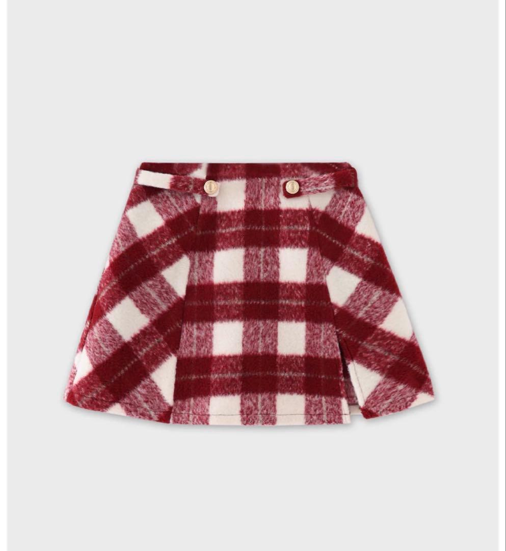 スカート M meeme Light shaggy check miniskirt