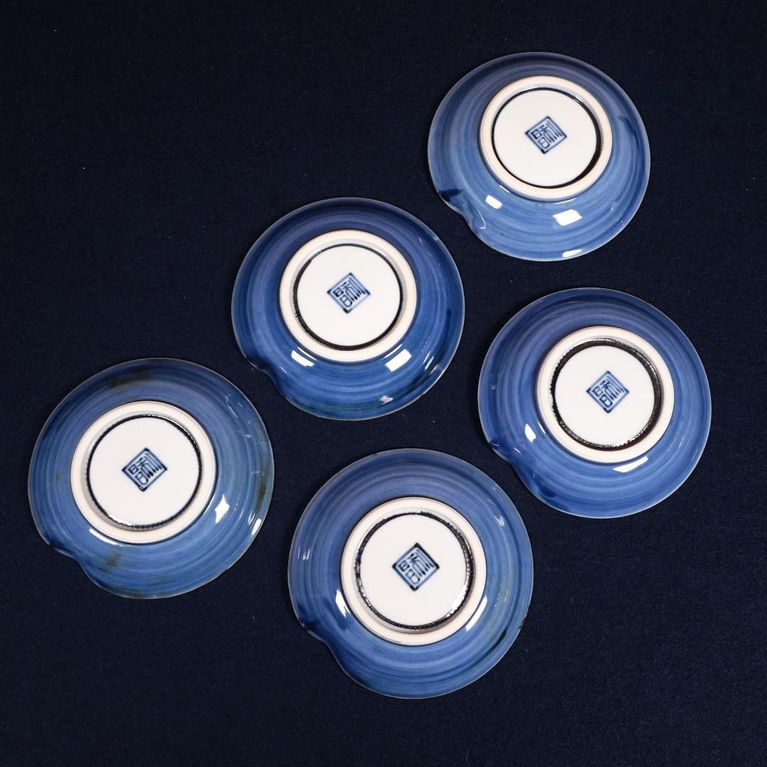 京焼 加藤利昇 祥瑞一閑人 小皿 5客 共箱