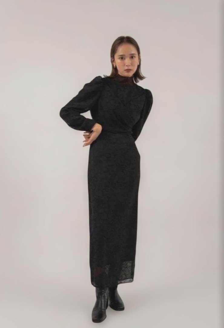 Knuth Marf back open sheer dress Sサイズ