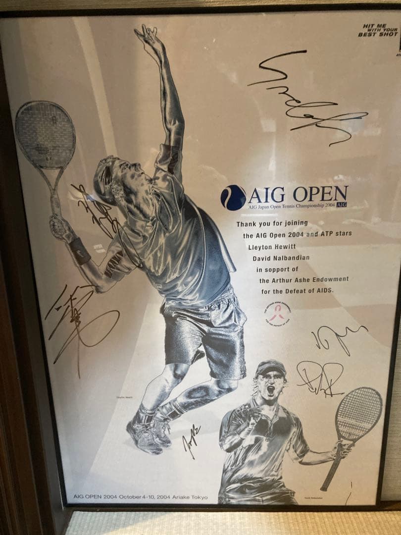 サイン入りAIGオープンポスター　2004年