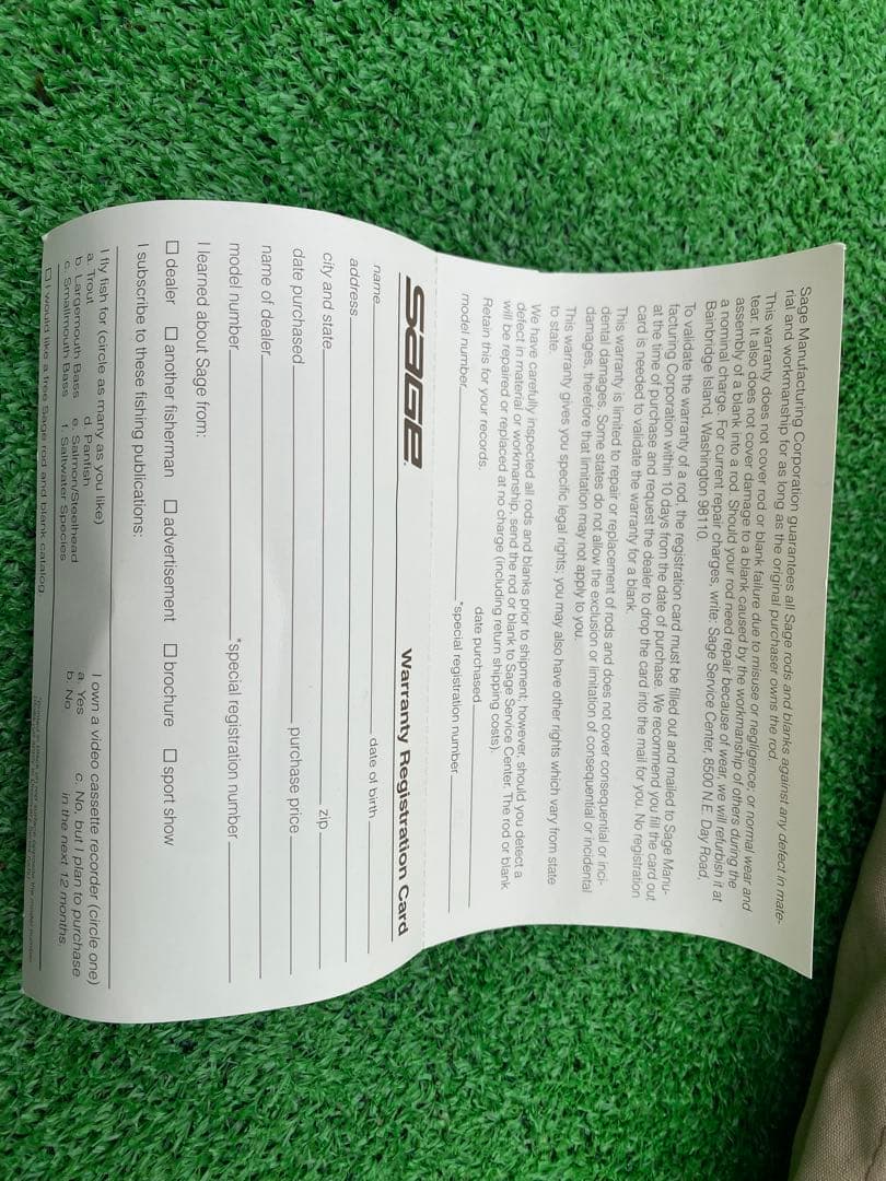 SAGE GFL 583-4 DS フライロッド 8'3\"