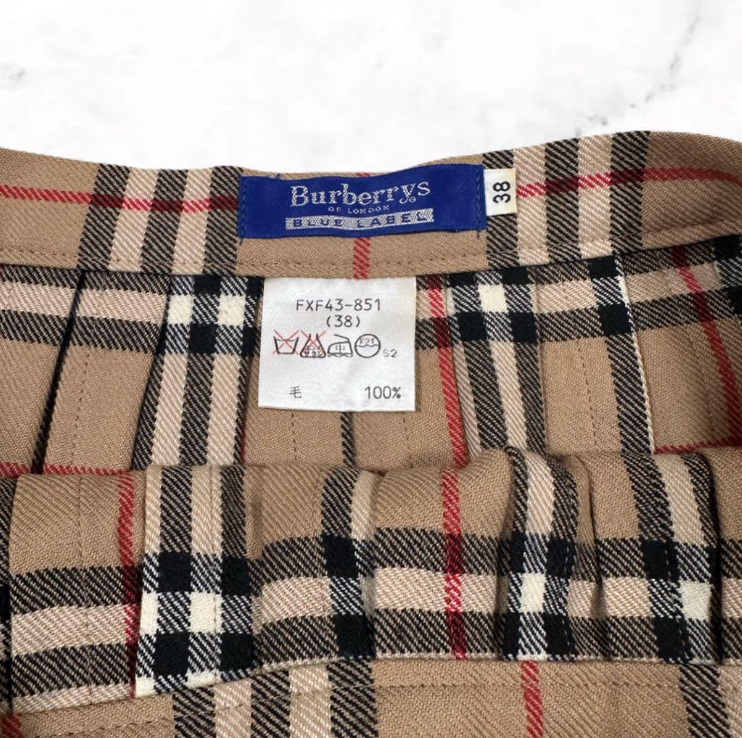 BURBERRY バーバリーブルーレーベル ノバチェック 巻きスカート 38