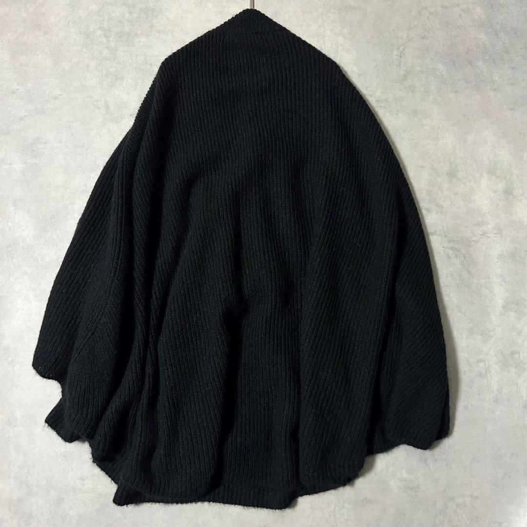 希少✨ヨウジヤマモト リミフゥ ニットポンチョ ロングケープ モヘヤ混 黒