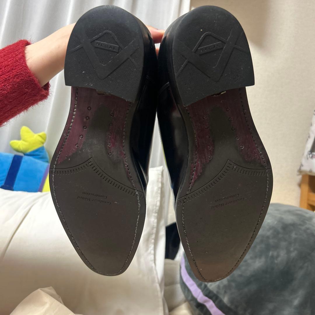 ✨高級ライン ✨リーガル ストレートチップ 25AR ブラック 内羽根　25.5