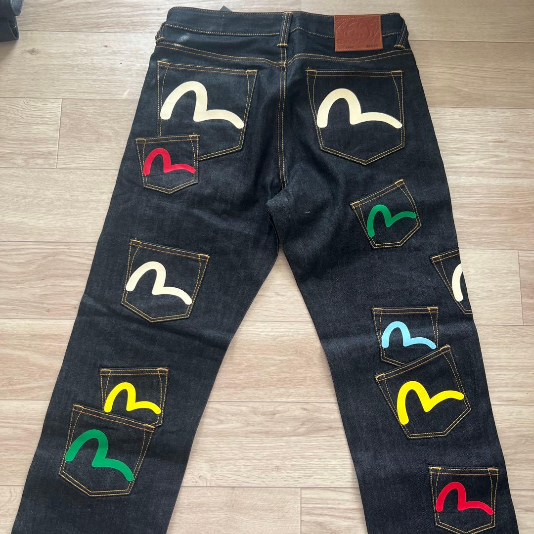 (32×34) Evisu マルチ　ポケット ジーンズ #2000