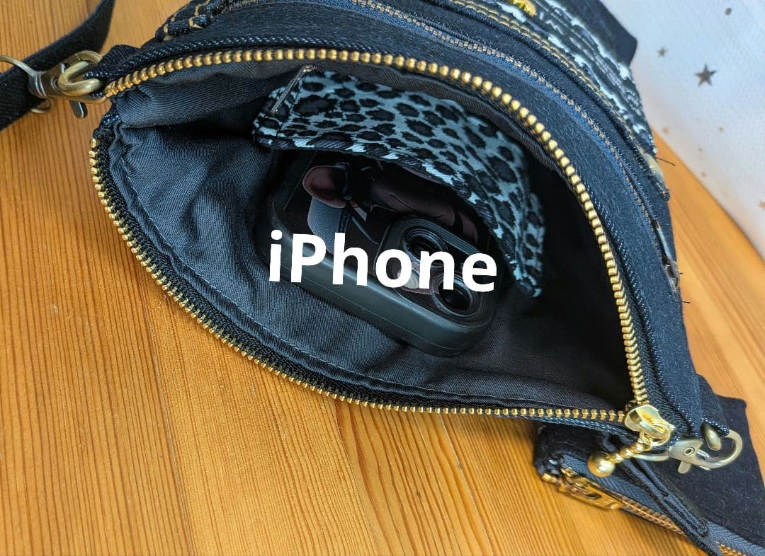 ししゃもデニムリメイクバッグ（Ｌ）（SS）No.835☆