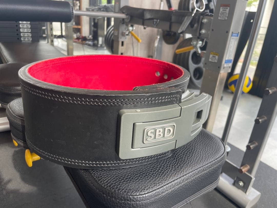 SBD パワーベルト ブラック/レッド　Sサイズ