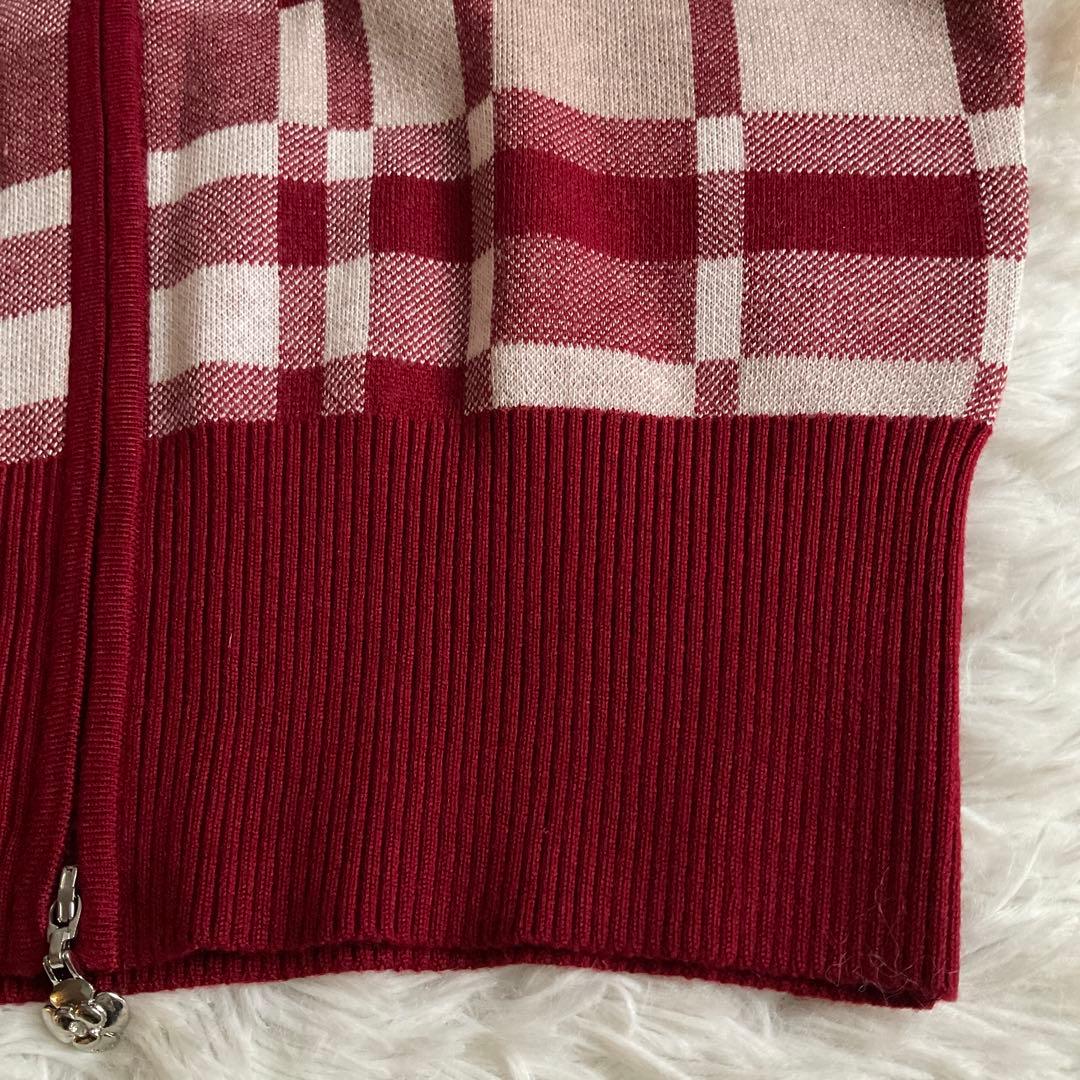 ユミリン　　　未使用☆エムズグレイシー☆ジップニットカーディガン ウール混