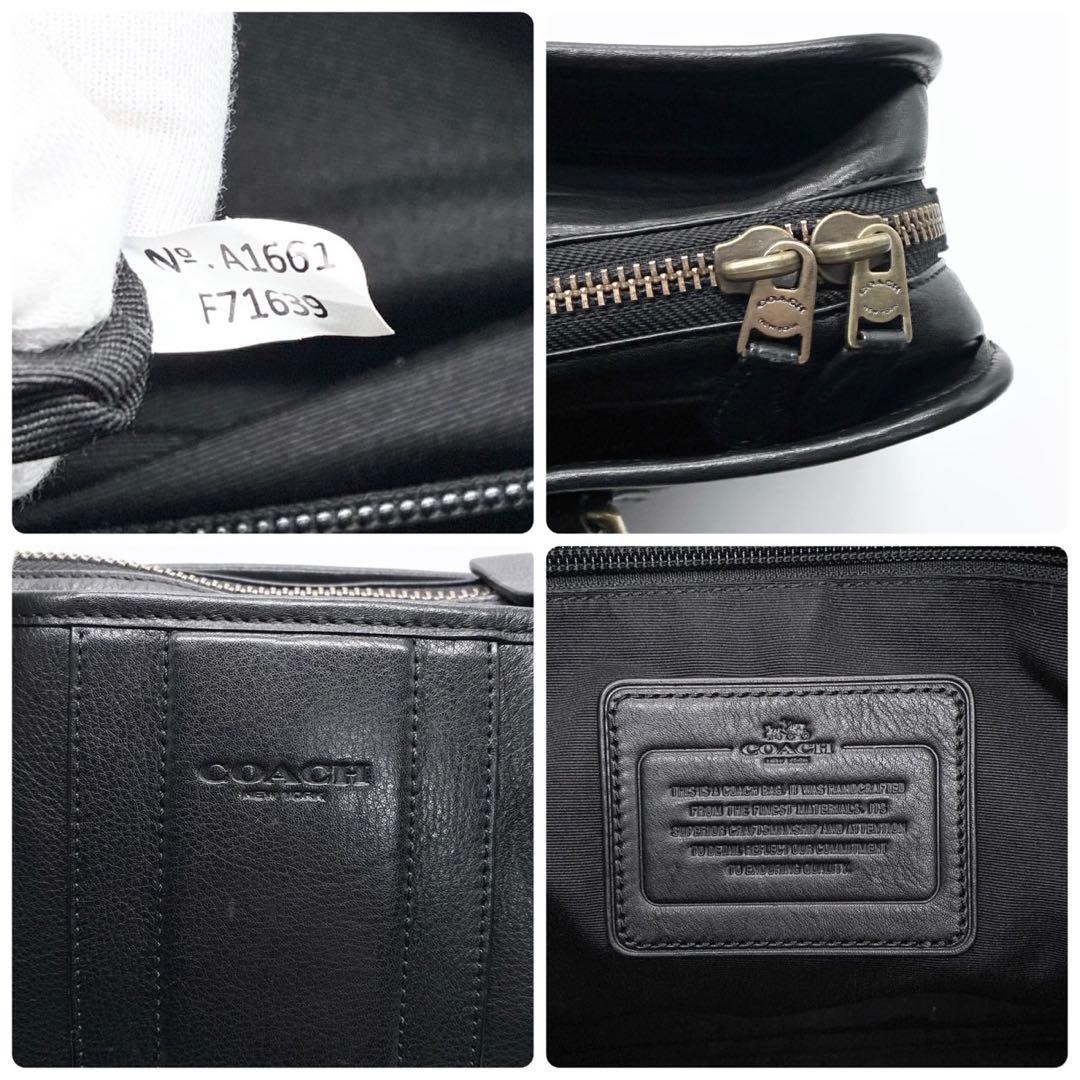 バルパパ様 美品✨コーチ ビジネスバッグ 2way ボンド レザー ロゴ型押し