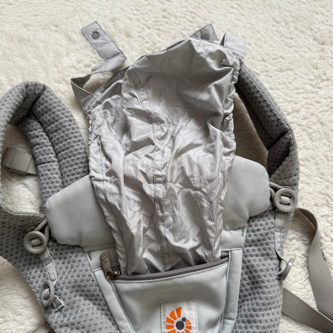 【美品】エルゴベビー オムニブリーズ 抱っこ紐 パールグレー ポーチ付き