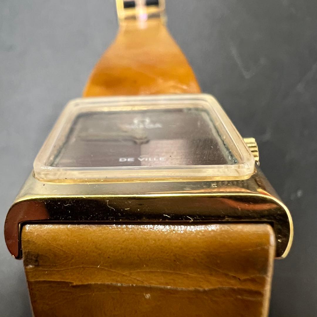 希少 オメガ デビル レクタン 手巻き ブラウンツートン ゴールド ヴィンテージ