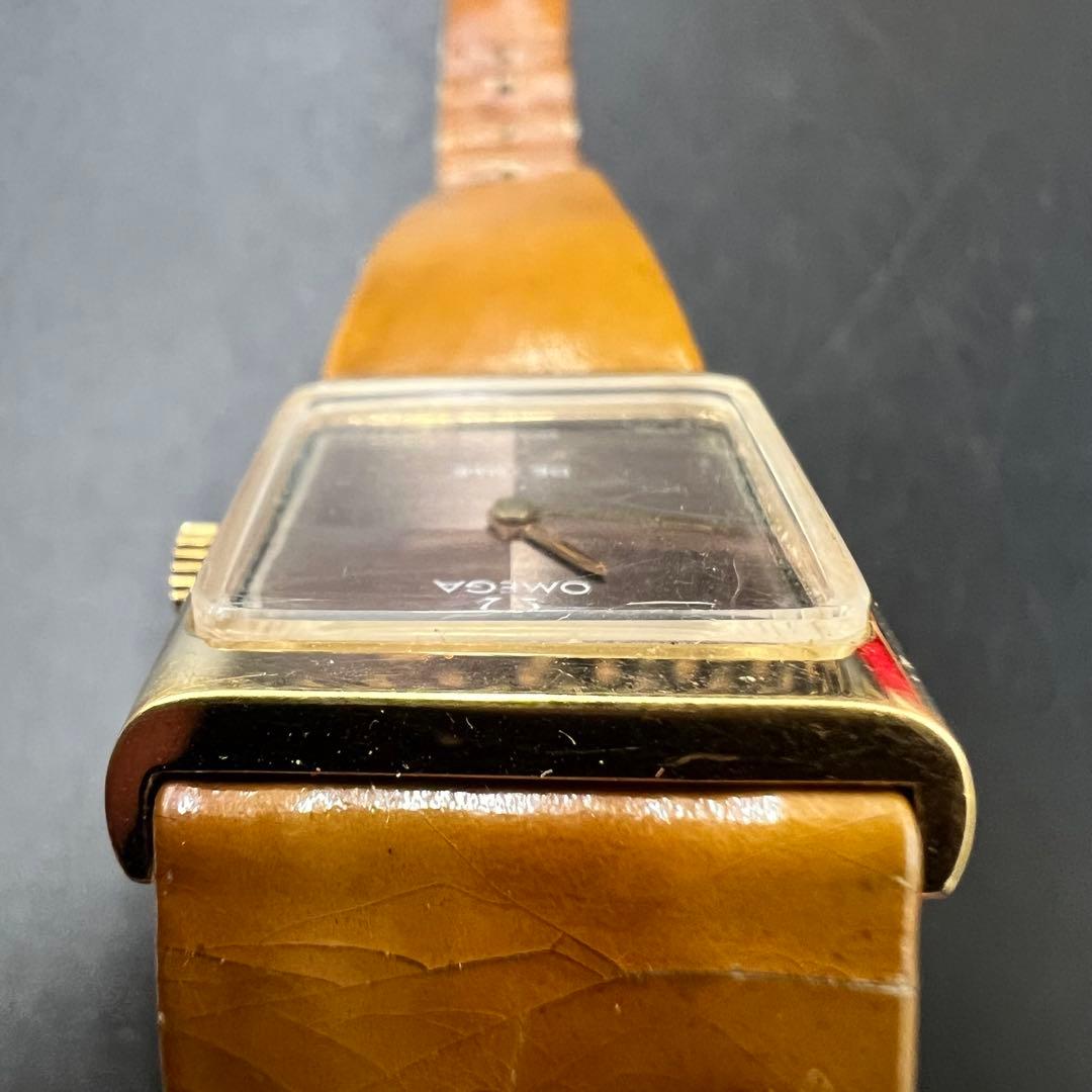 希少 オメガ デビル レクタン 手巻き ブラウンツートン ゴールド ヴィンテージ