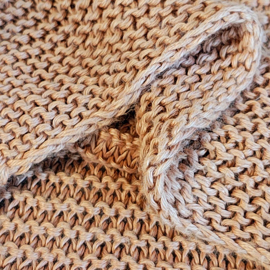 美品 MAYDI メイディ ハンドメイド ニットベスト キャメル ボトルネック