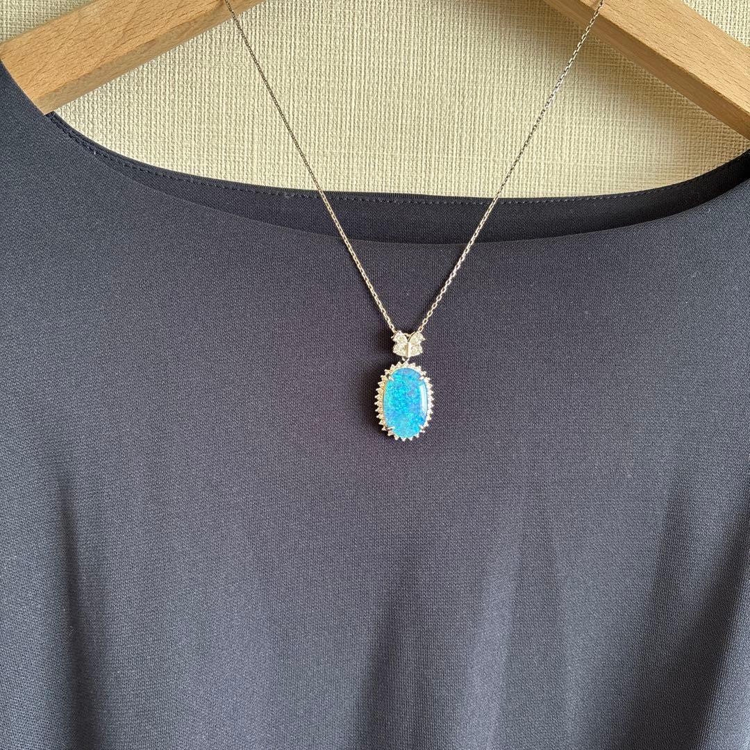 Pt900 ボルダーオパールペンダントトップ