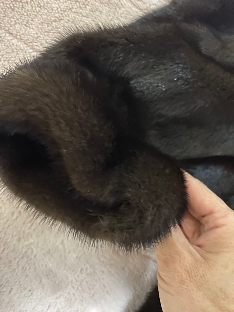 ダークブラウン 毛皮コート