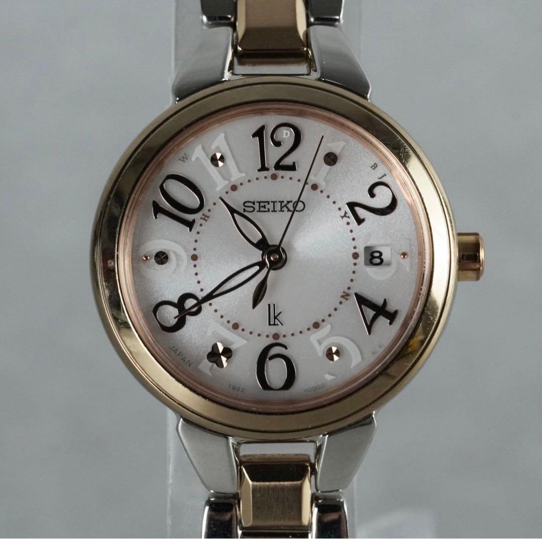 エレガンスな1本☆SEIKO LUKIA コンビ 腕時計 防水 電波ソーラー