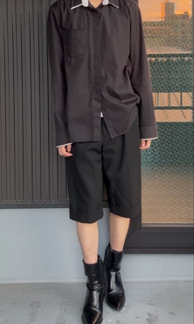 DRIES VAN NOTEN ブラックショートパンツ