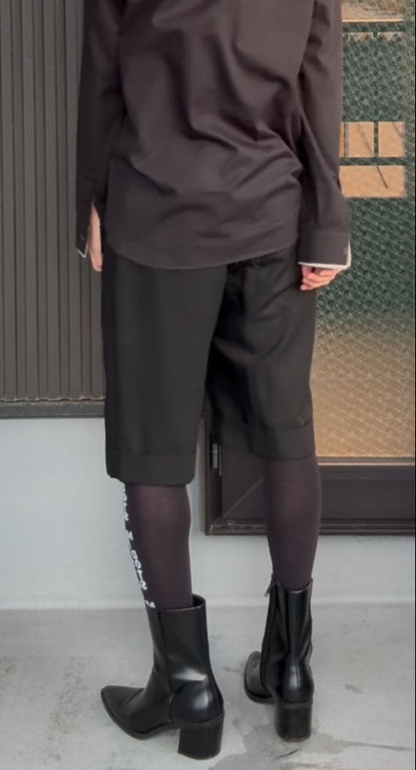 DRIES VAN NOTEN ブラックショートパンツ