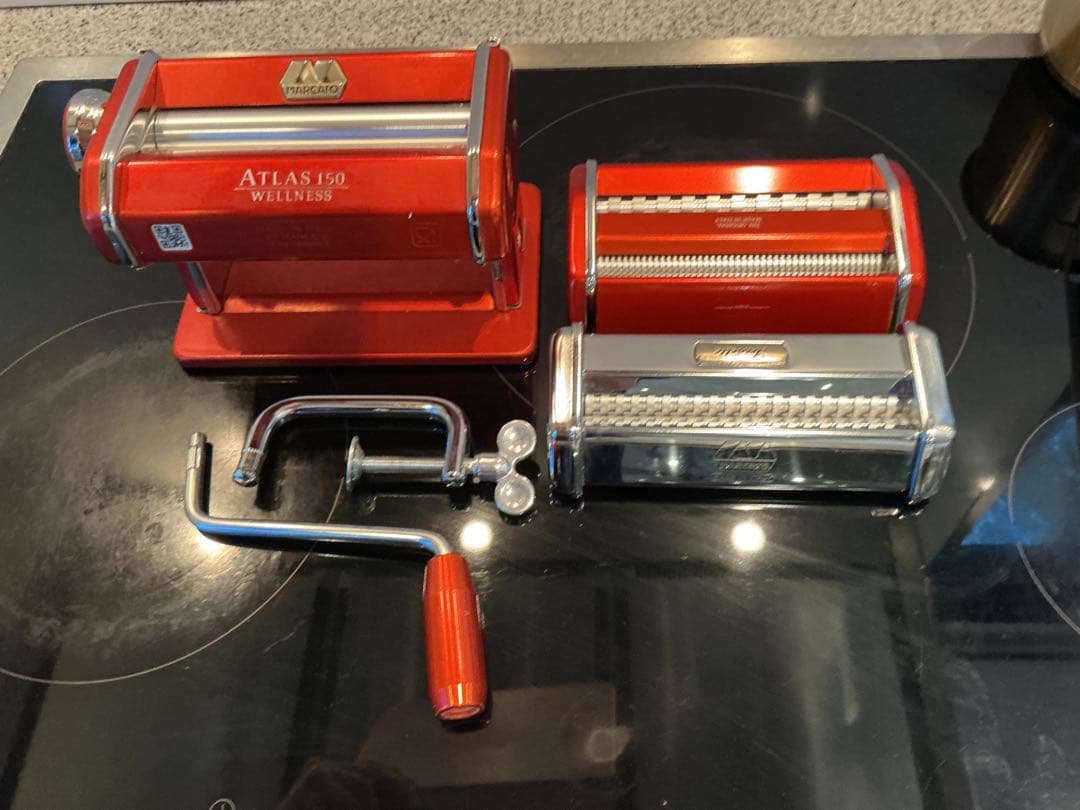 Marcato Atlas150 パスタマシン オレンジ色　マルカート　製麺機