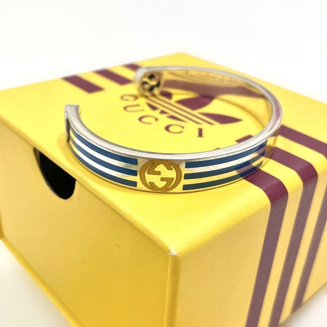 アディダス グッチ コラボ ブレスレット バングル アクセサリー シルバー 04