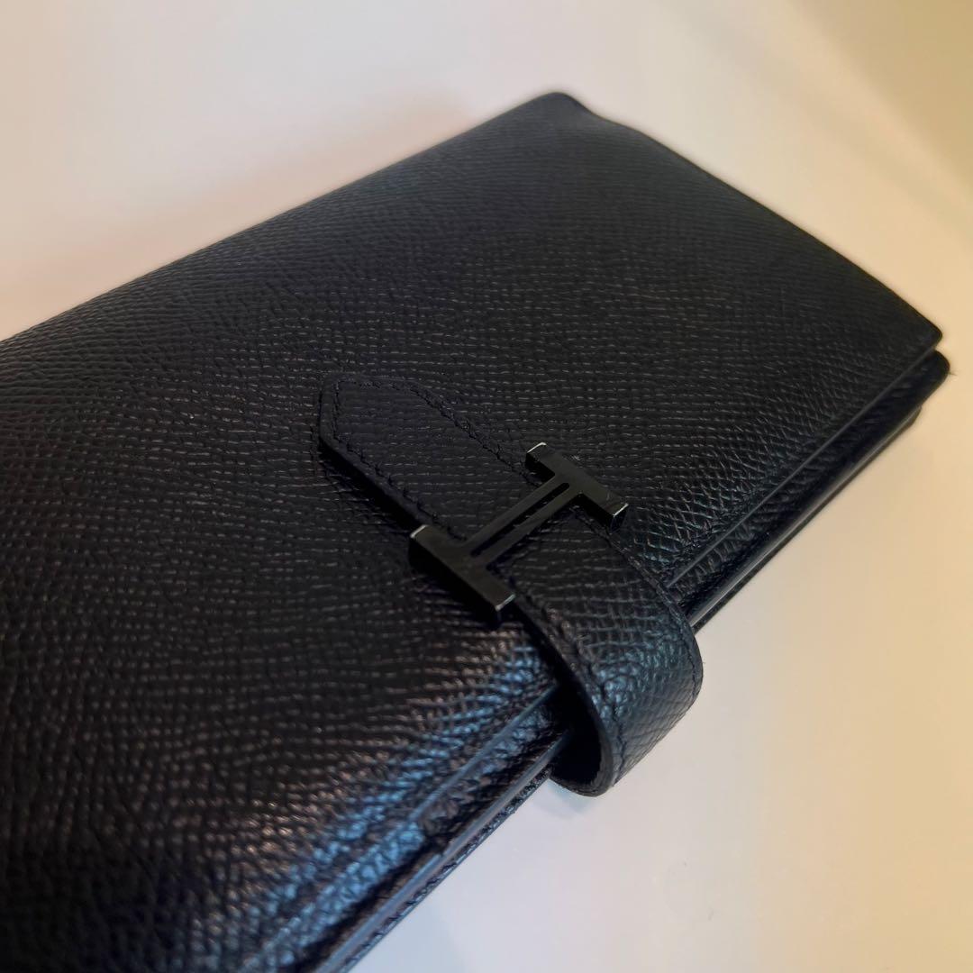 HERMES ベアンスフレ 長財布 黒