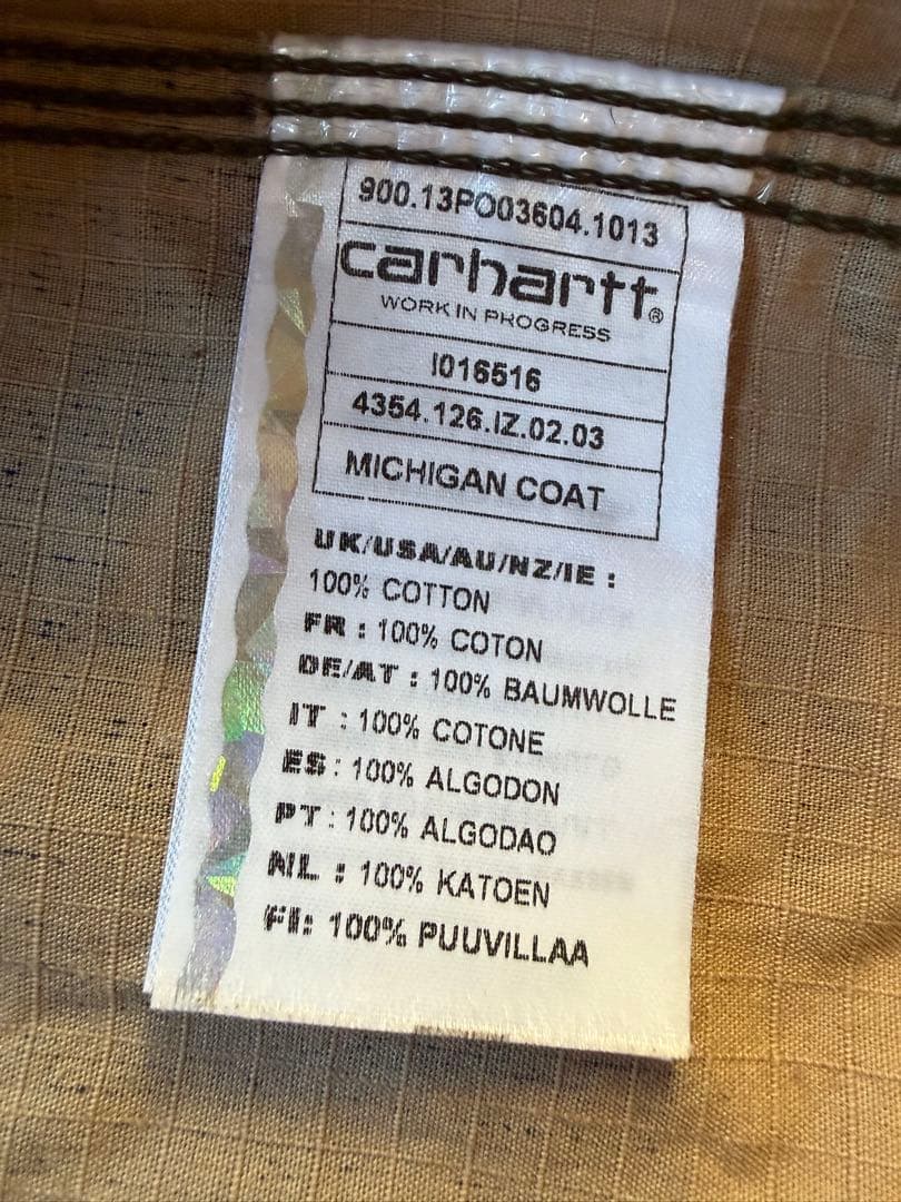 Carhartt WIP ミシガンコート 迷彩 ダック カバーオール カーハート