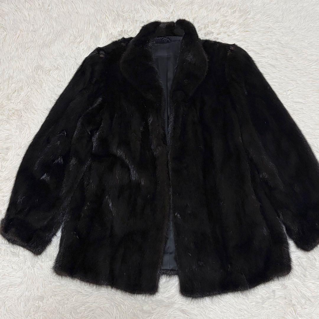 ミンク　リアルファー　コート　11号　茶　まとめ　L サファイア　ムーンバット