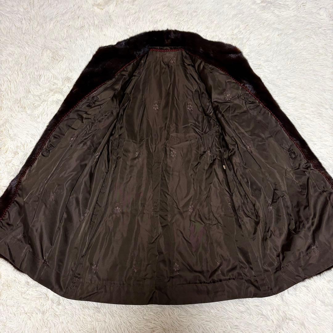 ミンク　リアルファー　コート　11号　茶　まとめ　L サファイア　ムーンバット