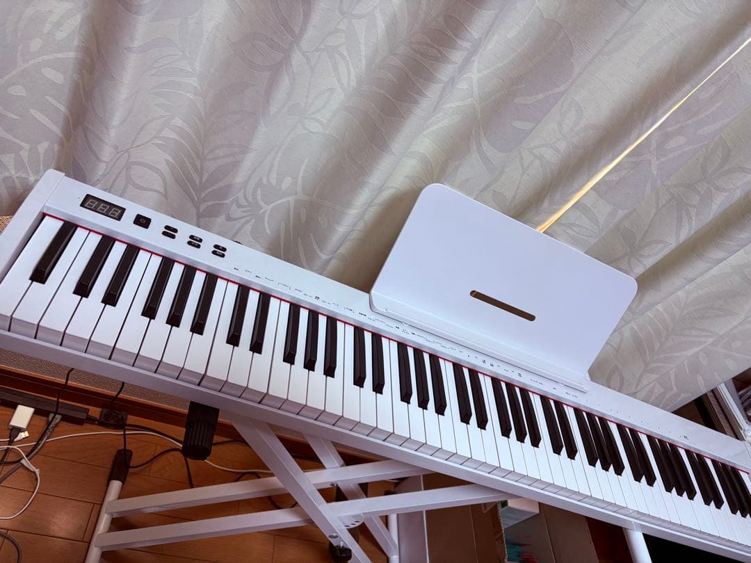 【ピアノスタンドセット】ニコマク 電子ピアノ 88鍵盤MIDI対応 ホワイト