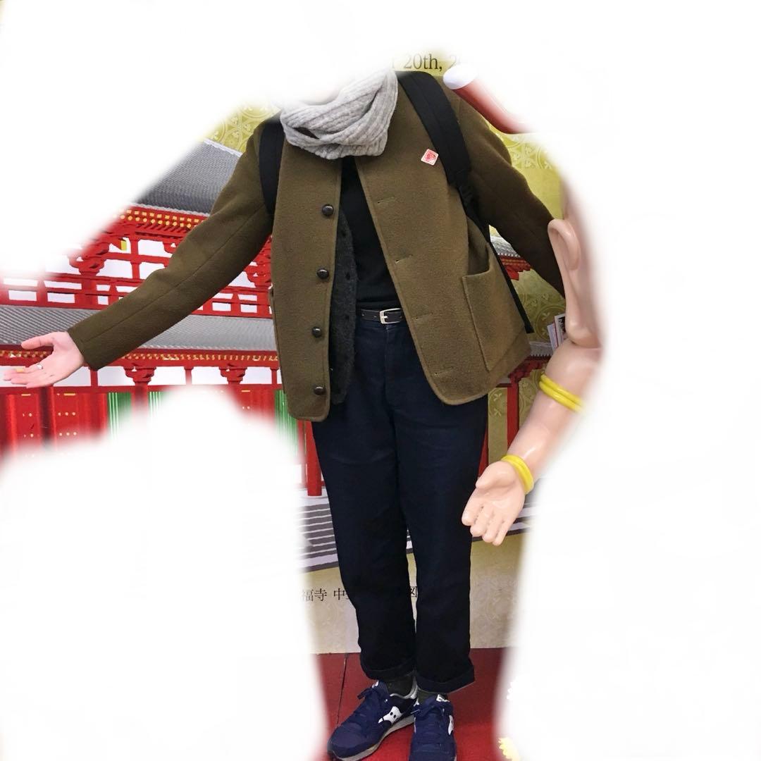 【ダントン】【中古】ウールパイルノーカラージャケット