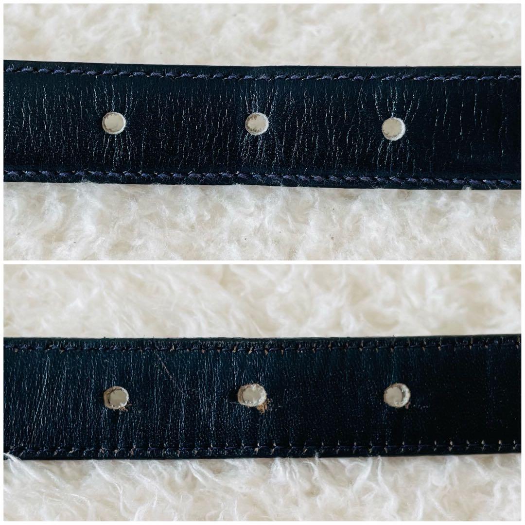 CELINE ベルト 65 セリーヌ 黒 ゴールド レディース レザーベルト